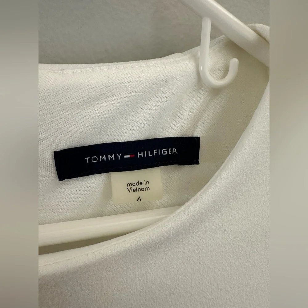 Tommy Hilfiger Circle Trim Party Cocktail Dress White Size 6 - Picture 6 of 8